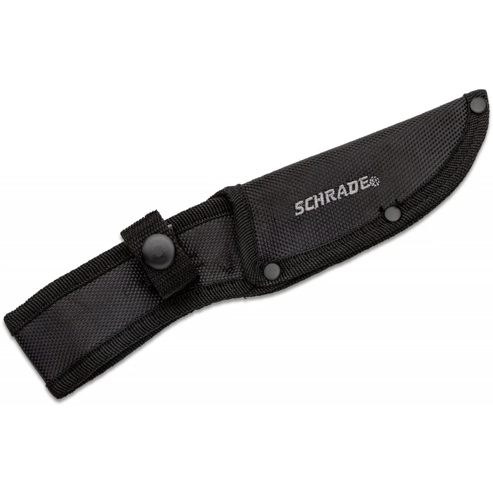 Schrade Frontier 4.5" Fixed Blade - Tan Skeletonised GFN With Black Blade + Nylon Pouch 1124284 5 Schrade Frontier 4.5" Fixed Blade - Tan Skeletonised GFN With Black Blade + Nylon Pouch 1124284 - Image 3