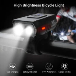 Hi-Max Rechargeable Mini Bicycle Headlight (1000 Lumens) 28 Hi-Max Rechargeable Mini Bicycle Headlight (1000 Lumens) -Outdoor Equipment Store 120010 8