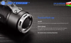 JETBeam 1M Guardian Compact Multicoloured LED Flashlight (1200 Lumens, 115 Metres) -Outdoor Equipment Store 1M Guardian 2