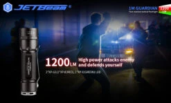JETBeam 1M Guardian Compact Multicoloured LED Flashlight (1200 Lumens, 115 Metres) -Outdoor Equipment Store 1M Guardian