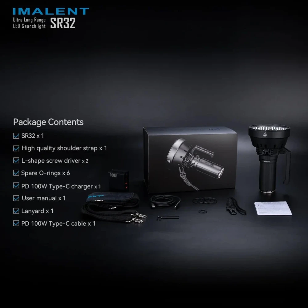 Imalent SR32 Super Bright Rechargeable Searchlight (120,000 Lumens, 2080 Metres) 18 Imalent SR32 Super Bright Rechargeable Searchlight (120,000 Lumens, 2080 Metres) - Image 16