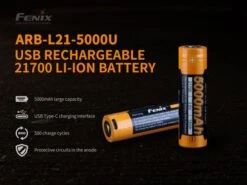 Fenix 21700 USB-C Rechargeable Li-ion Battery (ARB-L21-5000U) -Outdoor Equipment Store 21700 type c 2