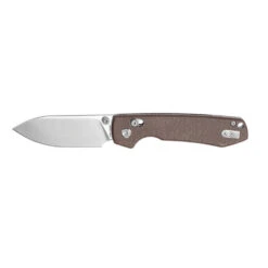 Vosteed Raccoon Crossbar Lock - 3.25" Satin 14C28N Blade, Brown Micarta Handle - RCCB32VTMZ