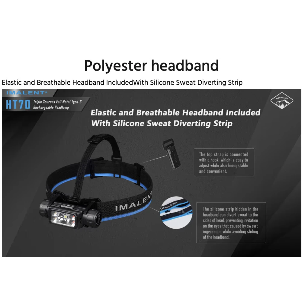 Imalent HT70 Rechargeable Triple Light Source Headlamp (3500 Lumens) 13 Imalent HT70 Rechargeable Triple Light Source Headlamp (3500 Lumens) - Image 11