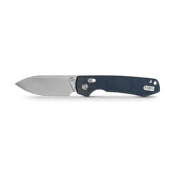 Vosteed Raccoon Crossbar Lock - 3.25" Satin 14C28N Blade, Blue Micarta Handle - RCCB32VTML