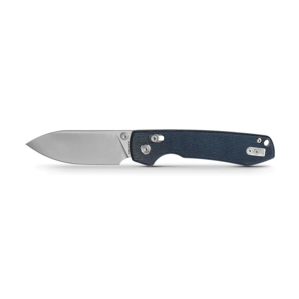 Vosteed Raccoon Crossbar Lock - 3.25" Satin 14C28N Blade, Blue Micarta Handle - RCCB32VTML 3 Vosteed Raccoon Crossbar Lock - 3.25" Satin 14C28N Blade, Blue Micarta Handle - RCCB32VTML
