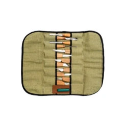 BeaverCraft Set Of 12 Wood Carving Tools With Canvas Tool Roll - S50