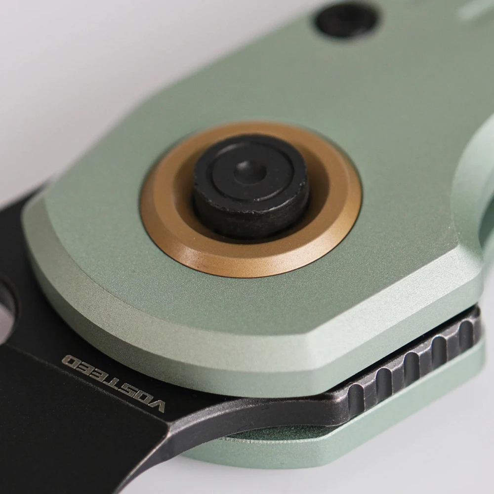 Vosteed Ankylo - 3.18" Black Stonewash 154CM Blade, Green Aluminium Handles, Vanchor Lock - A1907 7 Vosteed Ankylo - 3.18" Black Stonewash 154CM Blade, Green Aluminium Handles, Vanchor Lock - A1907 - Image 5