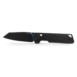 Vosteed Parallel A3501 - 2.90" 154CM Black Stonewash Reverse Tanto Blade, Black Titanium Handle