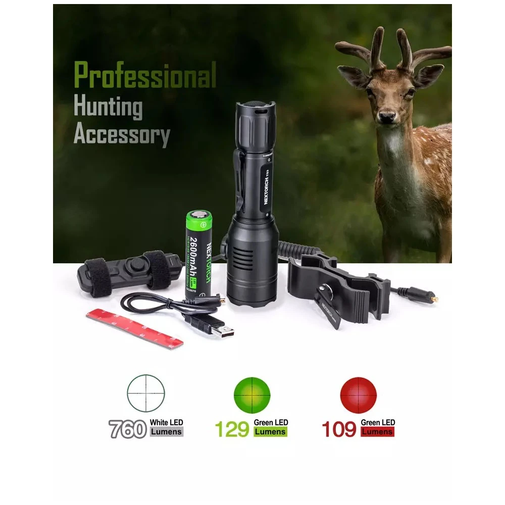 NEXTORCH T53 Red/Green/White 3-in-1 Hunting Kit - Rechargeable 7 NEXTORCH T53 Red/Green/White 3-in-1 Hunting Kit - Rechargeable - Image 5