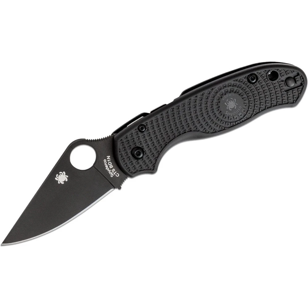 Spyderco Para 3 Lightweight - C223PBBK - Black FRN With Black CTS-BD1N Blade 3 Spyderco Para 3 Lightweight - C223PBBK - Black FRN With Black CTS-BD1N Blade