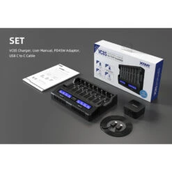 XTAR VC8S Fast Charging 8-Bay Battery Charger Set With PD45W Adaptor -Outdoor Equipment Store 6sBqcj7vvErQOHCdfAODF2v7pvqSsV metaVkM4UyBTZXQgY29udGVudHMucG5n