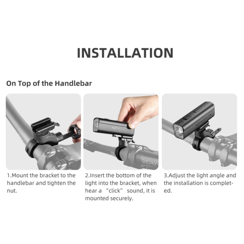 Gaciron KIWI-800 Rechargeable Anti-Glare Front Bicycle Light (800 Lumens) 14 Gaciron KIWI-800 Rechargeable Anti-Glare Front Bicycle Light (800 Lumens) - Image 12