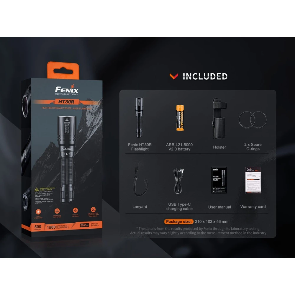 Fenix HT30R - Rechargeable White Laser LEP Torch - 1.5km Throw 17 Fenix HT30R - Rechargeable White Laser LEP Torch - 1.5km Throw - Image 15