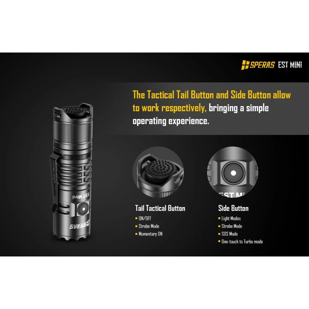SPERAS EST MINI Rechargeable Pocket Light (1900 Lumens, 211 Metres) 8 SPERAS EST MINI Rechargeable Pocket Light (1900 Lumens, 211 Metres) - Image 6