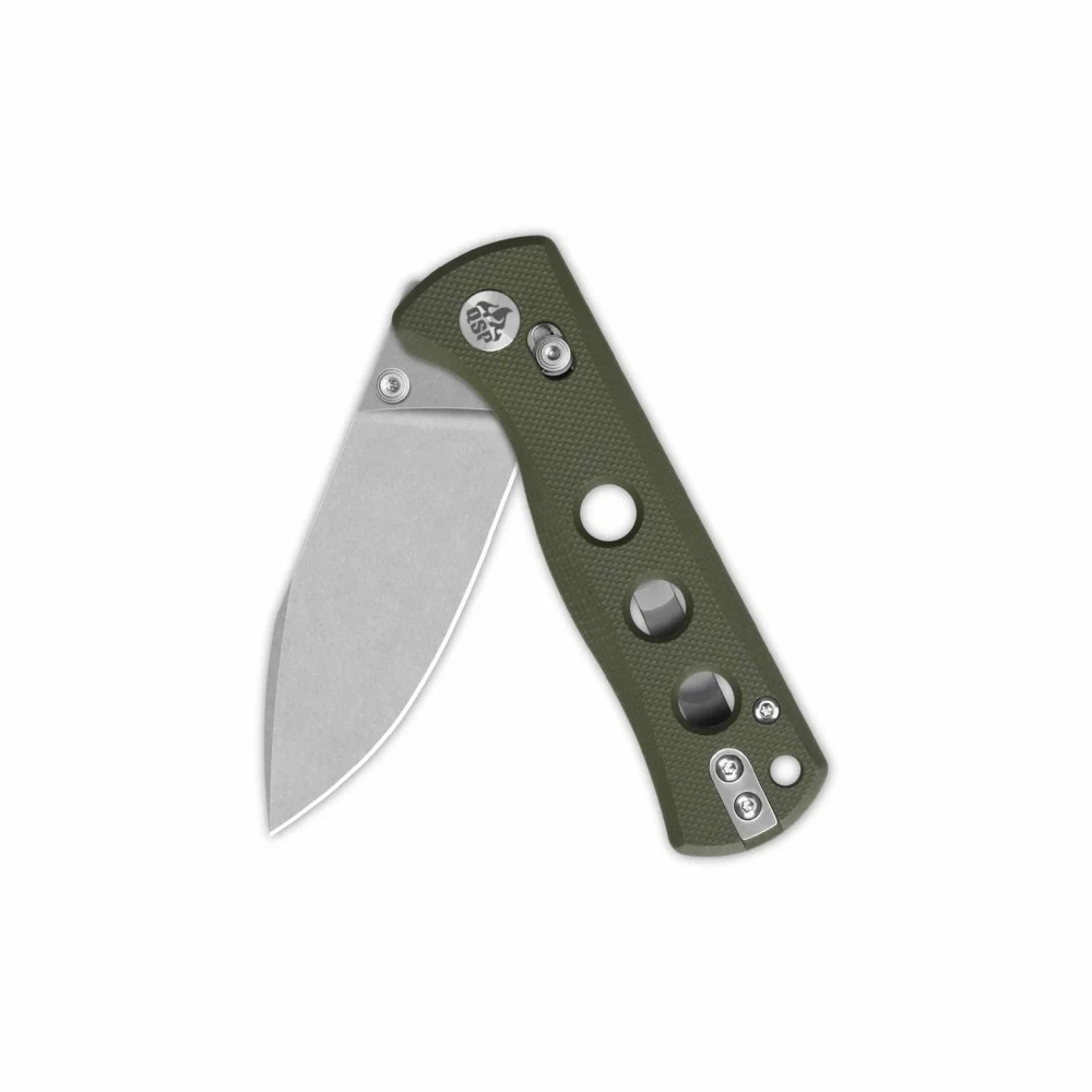 QSP Canary Glyde Lock - Olive Green G10 Handle With Stonewashed 14C28N Blade, QS150GL-B1 5 QSP Canary Glyde Lock - Olive Green G10 Handle With Stonewashed 14C28N Blade, QS150GL-B1 - Image 3