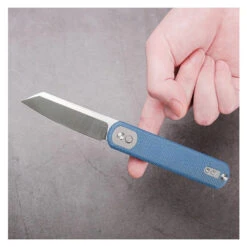 Vosteed Corgi - 2.98" Satin 14C28N Sheepsfoot Blade, Blue Micarta Handle, Trek Lock - A0725 -Outdoor Equipment Store 8FMiUaaab5cHtOoiZiNLXha41U3aBP metaY29yZ2ktQTA3MjVfMTAud2VicA3D3D