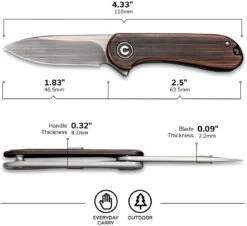 CIVIVI Mini Elementum Keychain Knife - Copper, C18062Q-2 -Outdoor Equipment Store 8KABLVdrrz1OdxVjUd7wRcYOtEfoAD metaQ2l2aXZpIENvcHBlciBNaW5pIEVsZW1lbnR1bS5qcGc