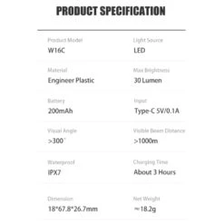 Gaciron W16C Rechargeable Magnetic Bicycle Tail Light -Outdoor Equipment Store 8v1X3sjfjXuf8AKW2a0qecYrW8zaQh metaVzE2QyBzcGVjcy5wbmc3D