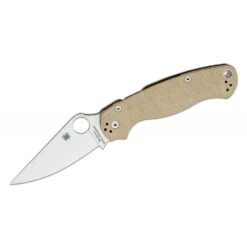 Spyderco Paramilitary 2 - Brown Canvas Micarta With "CruWear" Blade - C81MPCW2