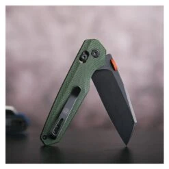 Vosteed Talarurus - 3.03" Black 14C28N Blade, Green Micarta Handle, Crossbar Lock - A2702 -Outdoor Equipment Store 9BJ7CMfZwULCnTQBOmvXiVNtJZdbBL metaVGFsYXJ1cnVzLUEyNzAyXzEyLndlYnA3D