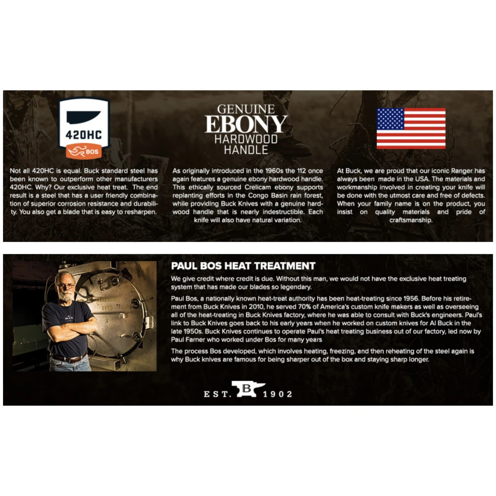 Buck Knives Buck Folding Ranger With Leather Pouch 112BRS 14 Buck Knives Buck Folding Ranger With Leather Pouch 112BRS - Image 12