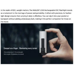 Imalent LD35 Rechargeable EDC Flashlight With Wireless Charging Case - Black (1200 Lumens, 328 Metres) -Outdoor Equipment Store ApeCApsDzLYHVikxBXxCrDPrvE2S1F metaTEQzNSBjb21wYWN0IGFuZCBsaWdodHdlaWdodC5wbmc3D