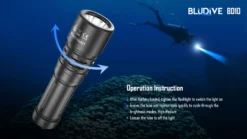BluDive BD10 Diving Torch With Rotary Switch (1200 Lumens, 150 Metres Diving Depth) -Outdoor Equipment Store BD10 5 1