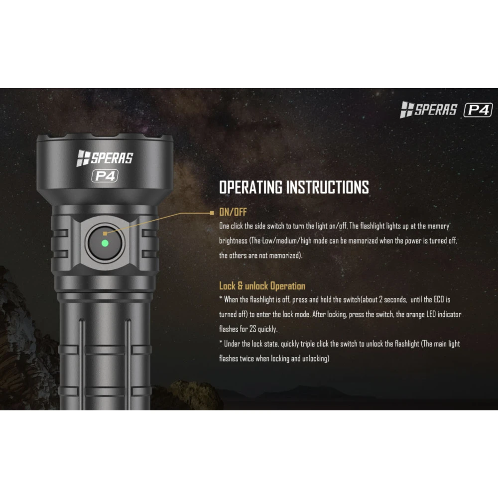 SPERAS P4 Compact Rechargeable Flashlight With Power Bank Function(4000 Lumens, 288 Metres) 8 SPERAS P4 Compact Rechargeable Flashlight With Power Bank Function(4000 Lumens, 288 Metres) - Image 6
