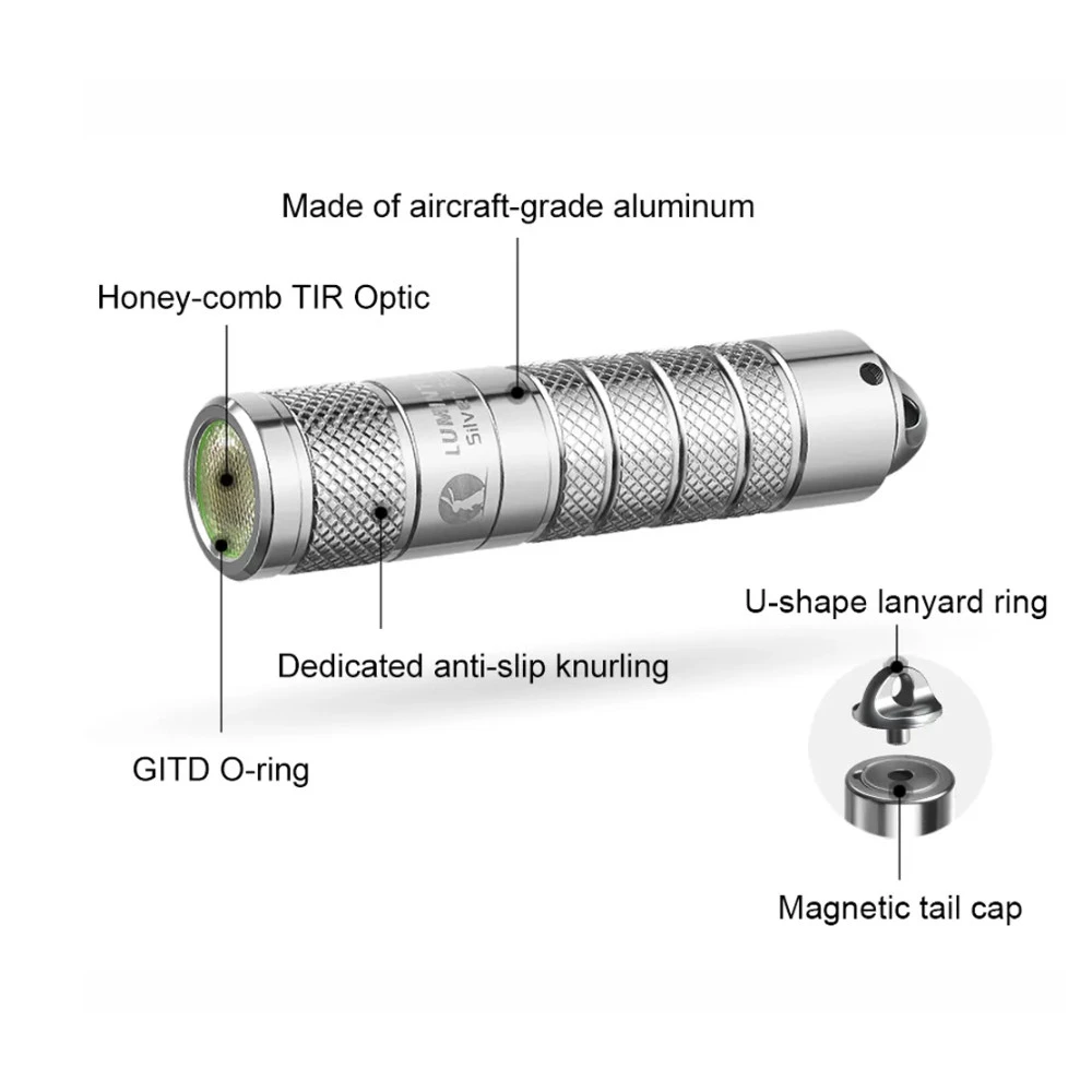 Lumintop Silver Fox Keyring EDC Flashlight With Magnetic Tailcap (760 Lumens, 70 Metres) 8 Lumintop Silver Fox Keyring EDC Flashlight With Magnetic Tailcap (760 Lumens, 70 Metres) - Image 6