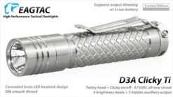 Eagtac D3A Ti Pocket Torch - (405 Lumens, 91 Metres) -Outdoor Equipment Store D3A 2