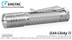 Eagtac D3A Ti Pocket Torch - (405 Lumens, 91 Metres) -Outdoor Equipment Store D3A 3