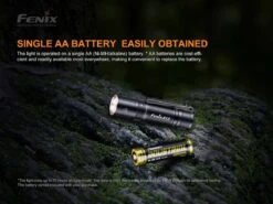 Fenix E12 V2.0 Ultra Compact 1AA Flashlight (160 Lumens) -Outdoor Equipment Store E12 V2 5