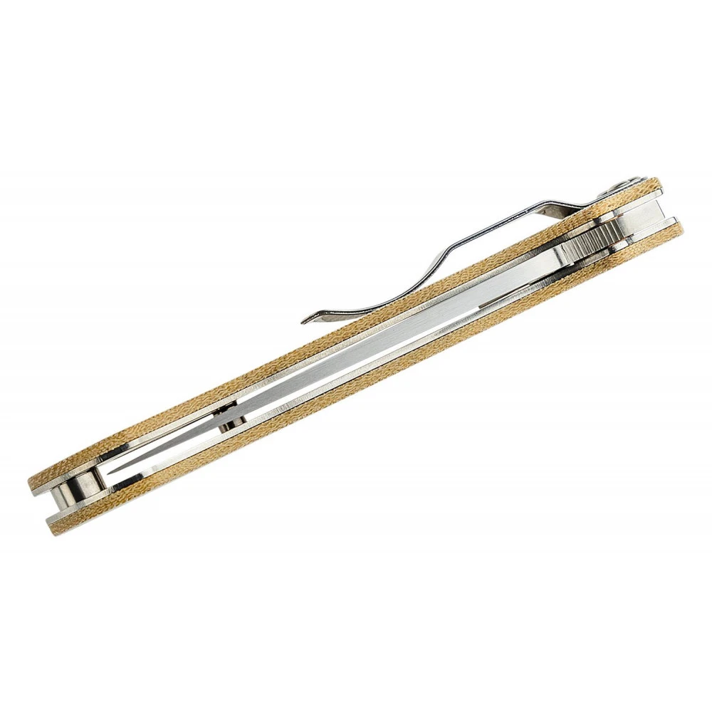 Spyderco Paramilitary 2 - Brown Canvas Micarta With "CruWear" Blade - C81MPCW2 6 Spyderco Paramilitary 2 - Brown Canvas Micarta With "CruWear" Blade - C81MPCW2 - Image 4