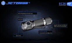 JETBeam EC26 EDC Pocket Flashlight With Stepless Dimming (3600 Lumens, 268 Metres) 29 JETBeam EC26 EDC Pocket Flashlight With Stepless Dimming (3600 Lumens, 268 Metres) -Outdoor Equipment Store EC26 9