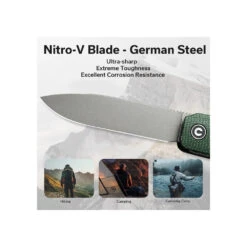 CIVIVI Sendy, Green Canvas Micarta, Stonewashed Nitro-V Drop Point Blade, C21004A-1 -Outdoor Equipment Store EDTXtsLOE5U30v7b9Hm5LqMxAYRirQ metaQzIxMDA0QS0xXzYgMi5qcGVn