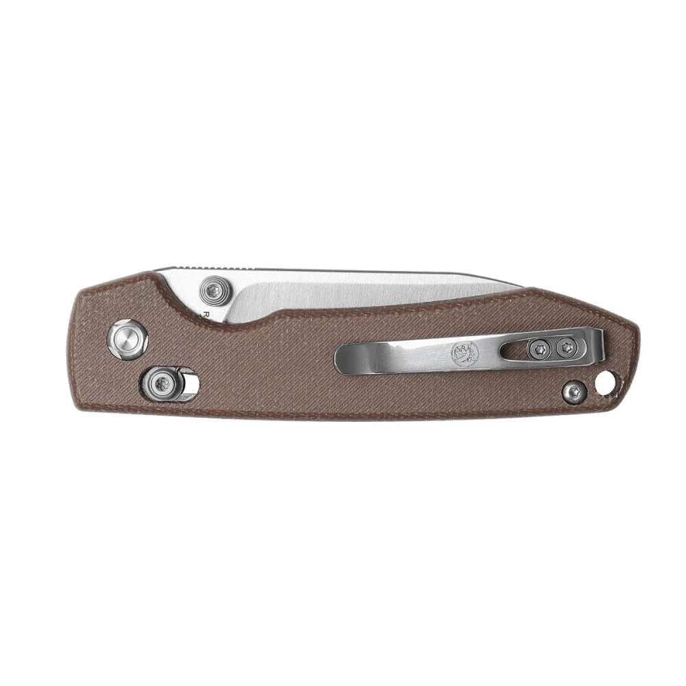 Vosteed Raccoon Crossbar Lock - 3.25" Satin 14C28N Blade, Brown Micarta Handle - RCCB32VTMZ 4 Vosteed Raccoon Crossbar Lock - 3.25" Satin 14C28N Blade, Brown Micarta Handle - RCCB32VTMZ - Image 2