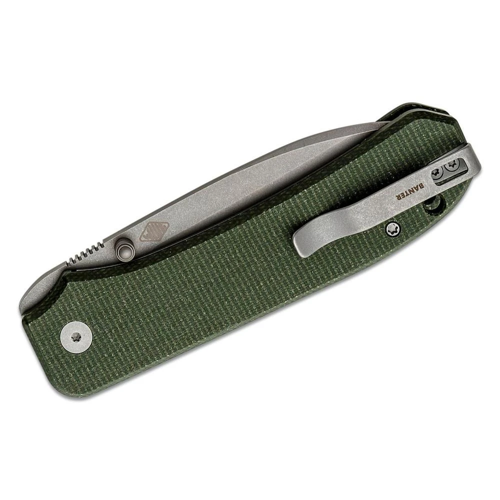 WE Knife Co. Big Banter - Green Canvas Micarta With Stonewash CPM-20CV Blade - WE21045-2 4 WE Knife Co. Big Banter - Green Canvas Micarta With Stonewash CPM-20CV Blade - WE21045-2 - Image 2