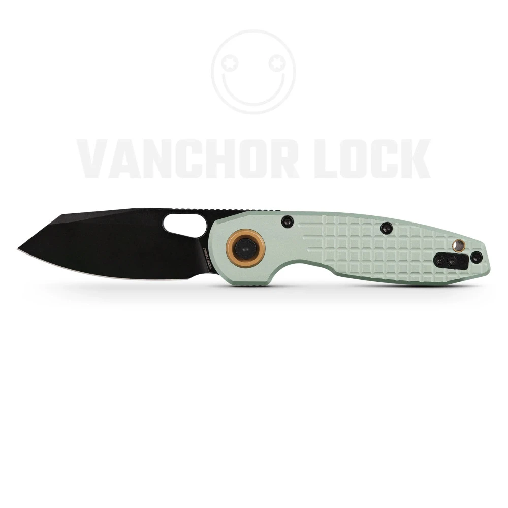 Vosteed Ankylo - 3.18" Black Stonewash 154CM Blade, Green Aluminium Handles, Vanchor Lock - A1907 3 Vosteed Ankylo - 3.18" Black Stonewash 154CM Blade, Green Aluminium Handles, Vanchor Lock - A1907