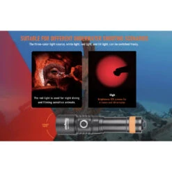 OrcaTorch D710V Three-Colour Video Dive Light - White, Red And UV LEDs -Outdoor Equipment Store GL4e7VROiBfl1VZdGgInyMdgAfH9Rr metaRDcxMFYgcmVkIGxpZ2h0LnBuZw3D3D