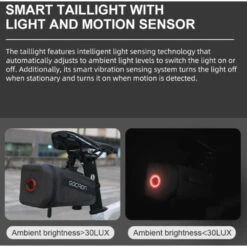 Gaciron Bird Nest 100, Cycling Saddle Bag With Motion Sensor Tail Light - Grey -Outdoor Equipment Store GMmft5mHwyKtwZKmacYVs7xBZZs5oo metaQmlyZHMgTmVzdCBtb3Rpb24gc2Vuc29yLnBuZw3D3D