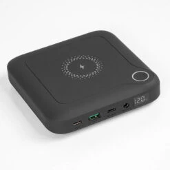 Laptop Power Bank With Qi Wireless Charging - 60W DC/PD - 24000mAh