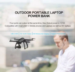 Laptop Power Bank With Qi Wireless Charging - 60W DC/PD - 24000mAh -Outdoor Equipment Store GP12 3