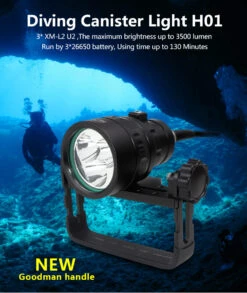 Hi-Max H01 Slim Canister Diving Light - 3500 Lumens -Outdoor Equipment Store H01 7 1