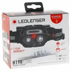 Ledlenser H19R Core Rechargeable Headlamp (3500 Lumens, 300 Lumens) -Outdoor Equipment Store H19R Core 502124 Packaging Box 90 432x432