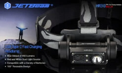 JETBeam HR30 Rechargeable Headlamp/Flashlight (950 Lumens, 120 Metres) -Outdoor Equipment Store HR30 1