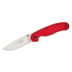 Ontario Knife Co. RAT Model 2 - 3" Satin S35VN Blade, Red G10 Handles, 8064