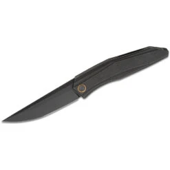 WE Knife Co. Cybernetic Limited Edition - Black Stonewashed Titanium With Black Stonewash CPM20CV Straight Back Blade, WE22033-1