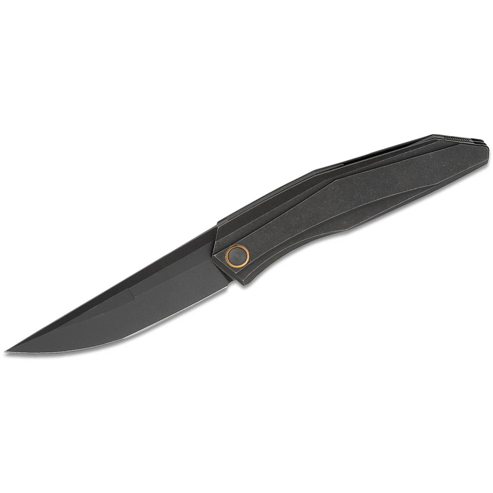 WE Knife Co. Cybernetic Limited Edition - Black Stonewashed Titanium With Black Stonewash CPM20CV Straight Back Blade, WE22033-1 3 WE Knife Co. Cybernetic Limited Edition - Black Stonewashed Titanium With Black Stonewash CPM20CV Straight Back Blade, WE22033-1