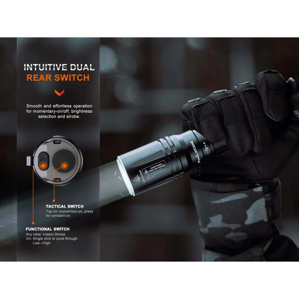 Fenix HT30R - Rechargeable White Laser LEP Torch - 1.5km Throw 9 Fenix HT30R - Rechargeable White Laser LEP Torch - 1.5km Throw - Image 7